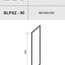 чертеж Неподвижная стенка для душа Ravak Blix BLPSZ-80 алюминий transparent X93H40C00Z1