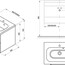 креслення Тумба під умивальник Ravak SD 600 Chrome II капучіно / біла X000000919