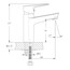Набор смесителей для ванны Imprese kit30095 техническая схема 2