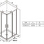 чертеж Душевая кабина Ravak Blix Slim BLSRV2-80 полиров. алюм. transparent X1LM40C00Z1