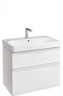 Тумба с умывальником SMYLE Square  73,4*61,7*47см с 2мя ящичками, белый глянец 500.353.00.1+500.249.01.1