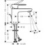 чертеж Набор смесителей для ванны Hansgrohe Vernis Blend 71551111