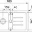 размеры кухонная мойка franke strata stg 907 серебристый