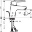 технічна схема Набір змішувачів для душу Hansgrohe Logis Loop 1052017