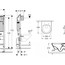креслення Інсталяція Geberit Duofix з унітазом Villeroy & Boch Omnia Architectura 5684HR01