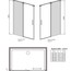 техническая схема Душевые двери Radaway Espera DWJ Mirror 140 левые 380114-71L