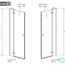 техническая схема Душевые двери Radaway Essenza New DWJ 80 левые 385012-01-01L