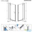 технічна схема Душові двері Radaway Almatea DWJ 80 ліва 30802-01-05N (графіт
