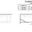 креслення Шторка для ванни Radaway Torrenta PND права (201202-105NR) графіт