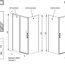 технічна схема Душова кабіна Radaway Idea KDJ 100 х 75 (387040-01-01L + 387049-01-01R)