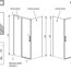 технічна схема Душова кабіна Radaway Idea KDJ 140 х 90 (387044-01-01L + 387050-01-01R