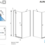 техническая схема Душевая кабина Radaway Almatea KDJ 120x90 (32144-01-01NL)