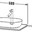 чертеж Тумба с умывальником Duravit Luv  LU9560,  LU9465, 0379600000 из кварцевой столешницей