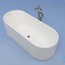фото ванна окремостояча з штучного каменю flaminia oval ov170 170х70 см