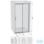 чертеж Душевые двери Ravak Matrix MSD2-100 0WLA0C00Z1 полированный алюминий + Transparent