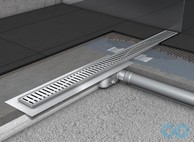 Дренажний канал ACO ShowerDrain C-line 1185 мм 408727 з фланцем, низький сифон