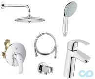 Душевая система скрытого монтажа + смеситель для раковины Grohe Eurosmart 25183005