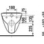 чертеж Унитаз подвесной укороченный Jika Lyra H8233820000001
