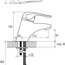 чертеж Смеситель для раковины Ravak Rosa RS 012.00 X070022