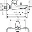 технічна схема Набір змішувачів для ванни Hansgrohe Novus 20180002