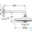 Душова система Grohe Essence з душовим гарнітуром 2405800S технічна схема 2