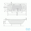 чертеж Панель для ванны Pool Spa Gemini 180 см PWOAE10DO000000