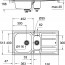 чертеж Кухонная мойка Grohe K400 31569SD0